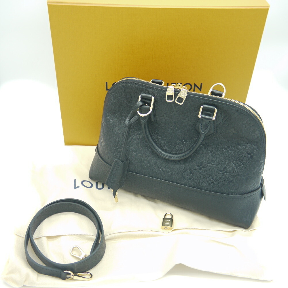 LOUIS VUITTON Louis Vuitton Neo Alma PM Monogram Emplant Noir Handbag  M44832