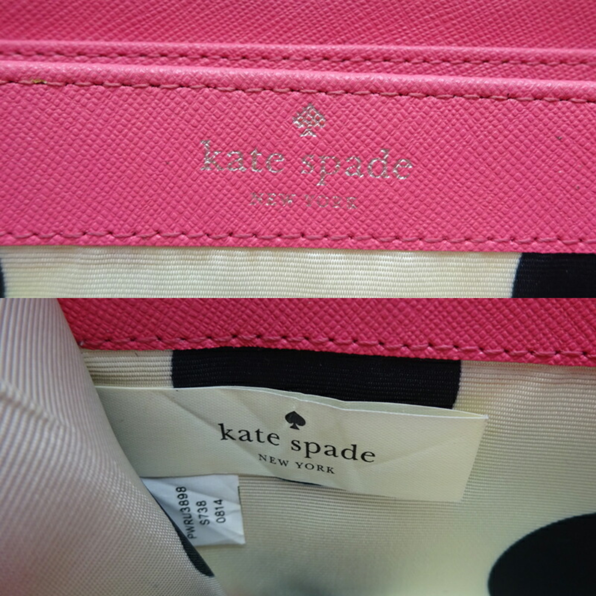 Kate Spade Round Long Wallet Ladies PWRU3898 Leather Pink