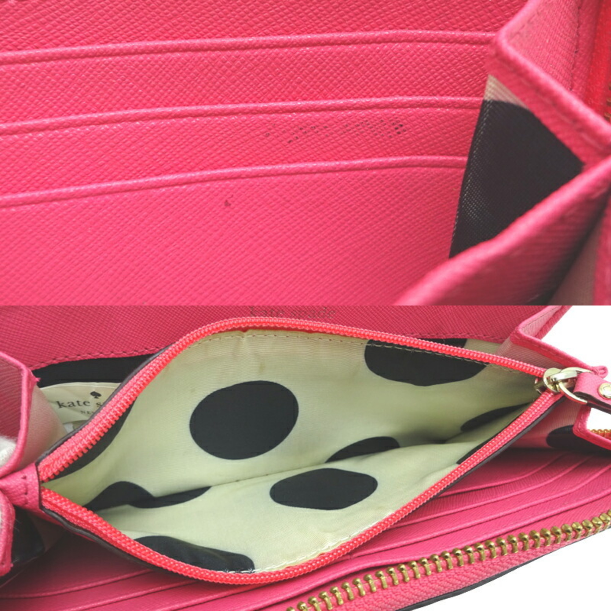 Kate Spade Round Long Wallet Ladies PWRU3898 Leather Pink
