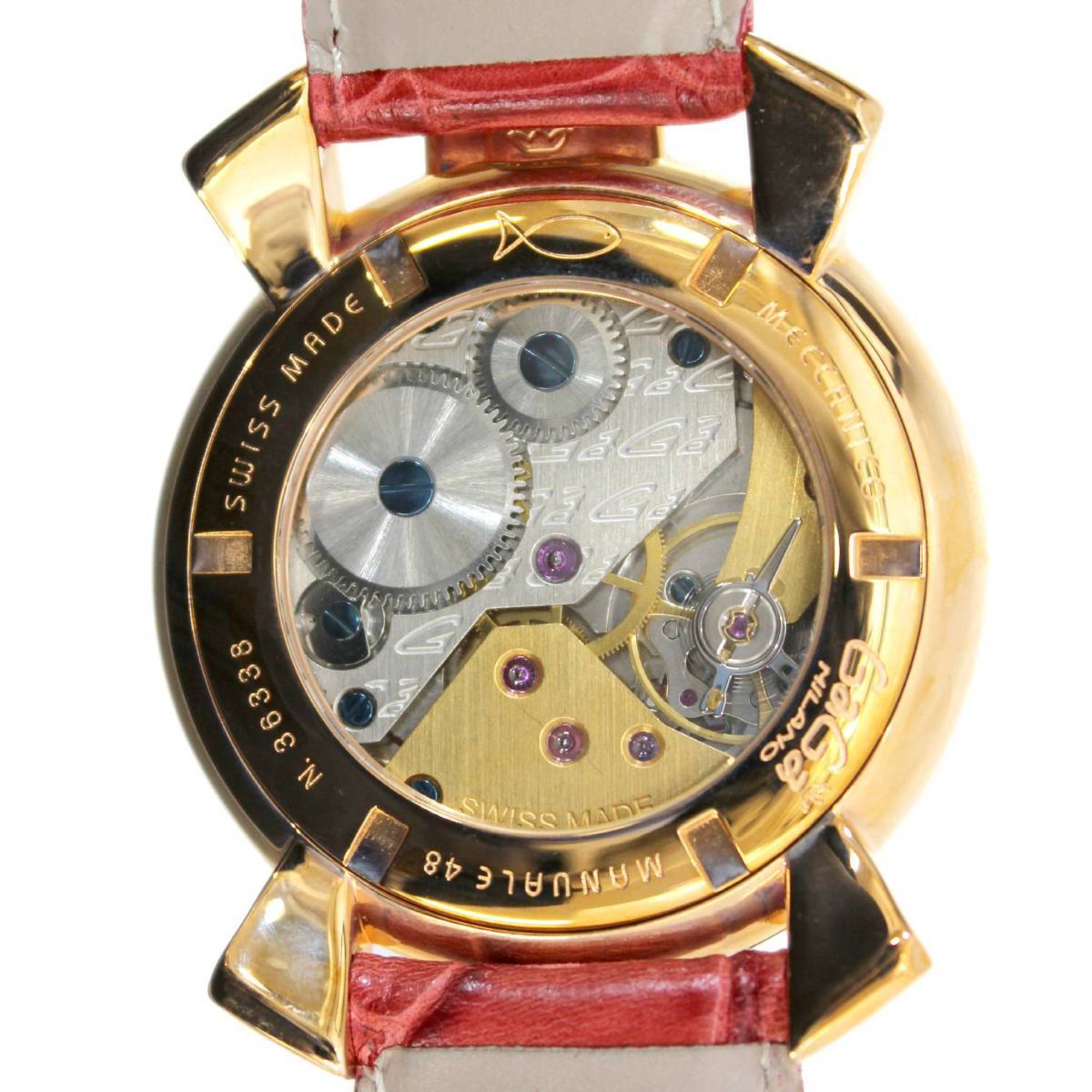 GAGAMILANO Gaga Milano Manuale 48MM hand-wound watch REF5011 MANUALE red men's women's