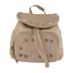 JIMMY CHOO Jimmy Choo SUKI Suki Backpack Daypack Leather Pink Beige 2WAY One Shoulder Bag Mini Star Studs