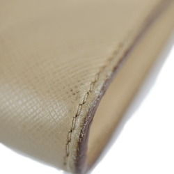 PRADA Prada clutch bag VR0074 leather beige brown document second business