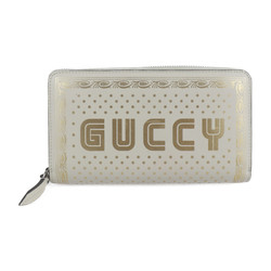 GUCCI Gucci GUCCY SEGA Collaboration Long Wallet 510488 Leather Ivory Gold Round Zipper
