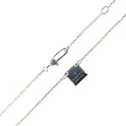 GUCCI Gucci square plate pendant necklace SV 925 silver
