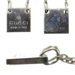 GUCCI Gucci square plate pendant necklace SV 925 silver