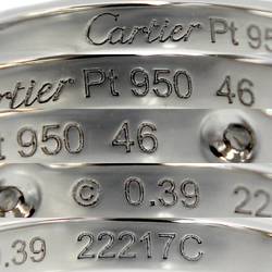 Cartier solitaire diamond ring Pt950 platinum 0.39ct G VS1 EX 2.8g