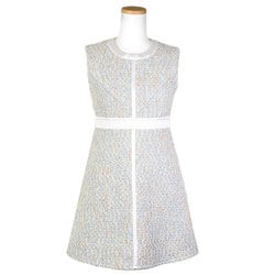 Louis Vuitton LOUIS VUITTON Stardust Lurex tweed A-line dress size 34 155/75A multicolor 1AA9YA