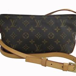 Louis Vuitton Crossbody Shoulder Bag Monogram Trotter Brown Canvas