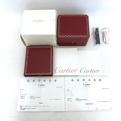 Cartier watch Pasha gray silver pink shell 2324 ladies leather SS automatic overhauled 35mm winding round crown cap