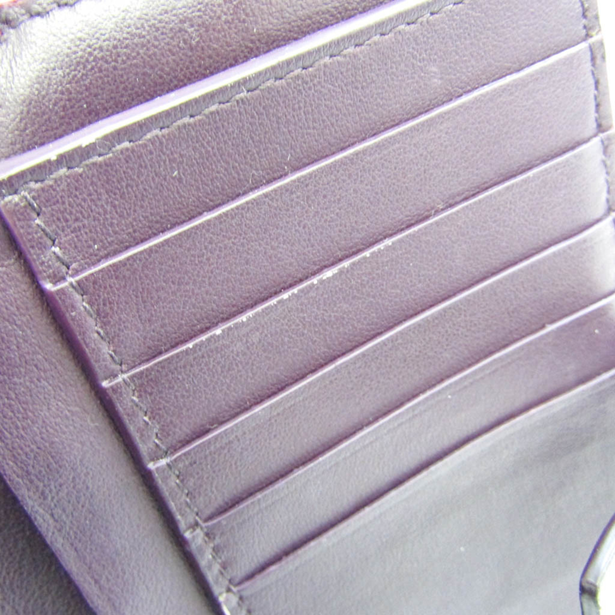 Bottega Veneta Intrecciato Women's Leather Middle Wallet (bi-fold) Pink Red,Purple