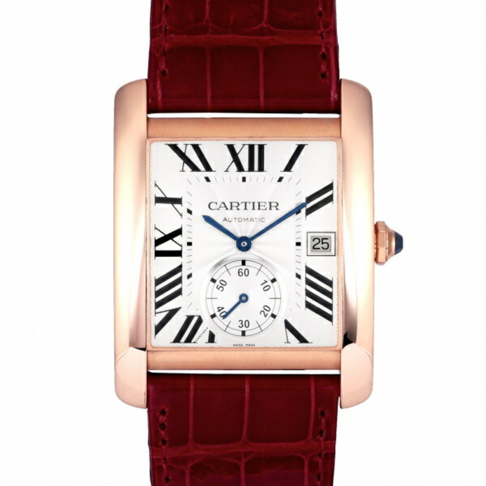 Cartier tank MC watch W5330001 silver dial men s eLADY Globazone