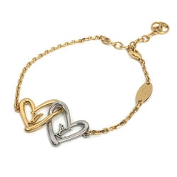 Louis Vuitton Bracelet Chain Monogram M Size 16.5Cm Silver Metal