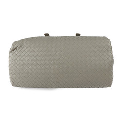 BOTTEGA VENETA Bottega Veneta Prusse Intrecciato Handbag 283363 Leather Light Gray Series Mini Boston Bag