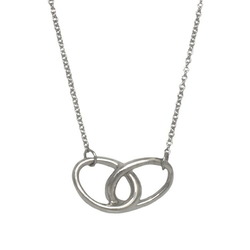 Tiffany Double Loop Necklace Silver Ag 925 TIFFANY&Co. Circle Women's Pendant