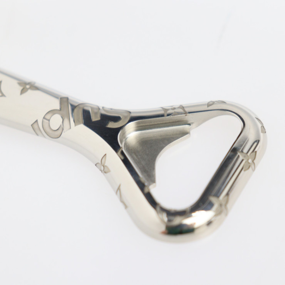 LOUIS VUITTON Louis Vuitton Supreme collaboration key holder MP2069 metal  silver ring bottle opener bag charm