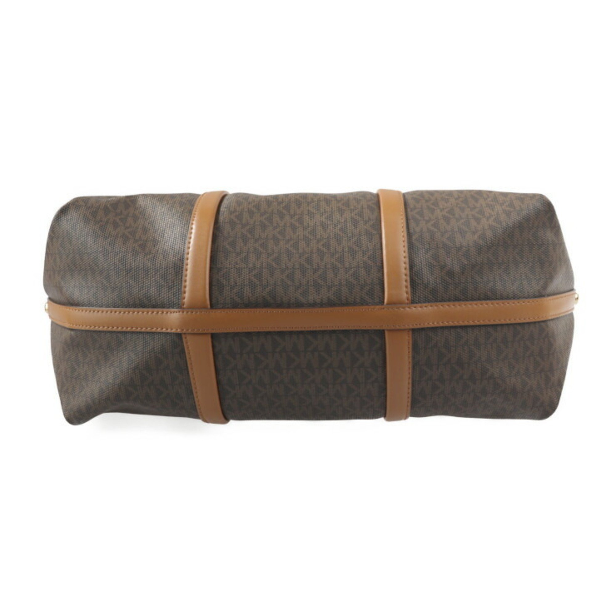Michael Kors Tote Bag 30T0GKNT3B PVC Leather Brown Series Gold Hardware 2WAY Shoulder