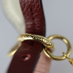 LOUIS VUITTON Louis Vuitton Bijou Sack Tassel Key Holder M80244 Leather Bordeaux Pink White Gold Hardware Bag Charm