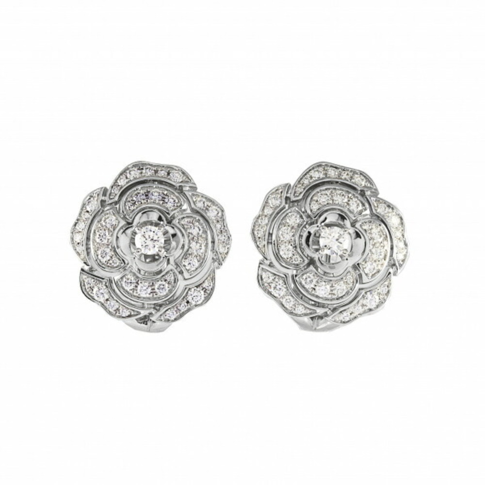 Chanel camellia pierce/earring K18WG white gold | eLADY Globazone