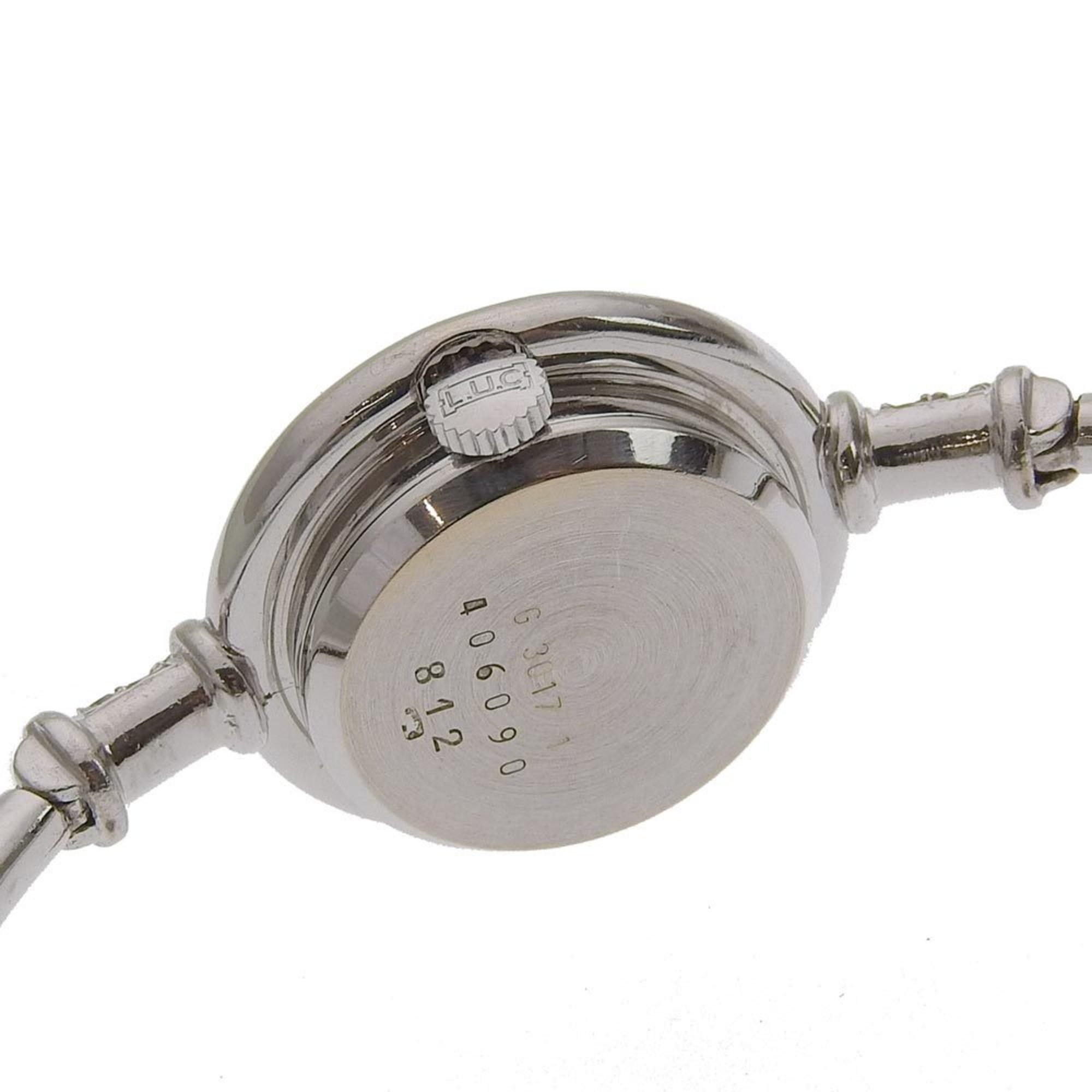 Chopard Round G30171 K18 White Gold x Diamond Silver Manual Winding Women's Dial Watch
