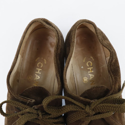 Chanel Cocomark Suede Brown Ladies Moccasin B-Rank
