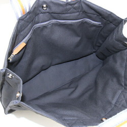 Hermes Handbag Four Tote MM Gray Orange White Cotton Canvas 2001 Ginza Limited Women's Men's Unisex Bag HERMES