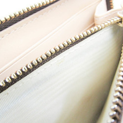 J&M Davidson ELONGATED ZIP 10069 Women's Leather Long Wallet (bi-fold) Off-white
