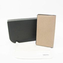 Valextra V8L70 Women,Men Leather Long Wallet (bi-fold) Gray Beige