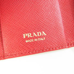 Prada FIOCCO 1PG222 Women's Leather Key Case Fuoco