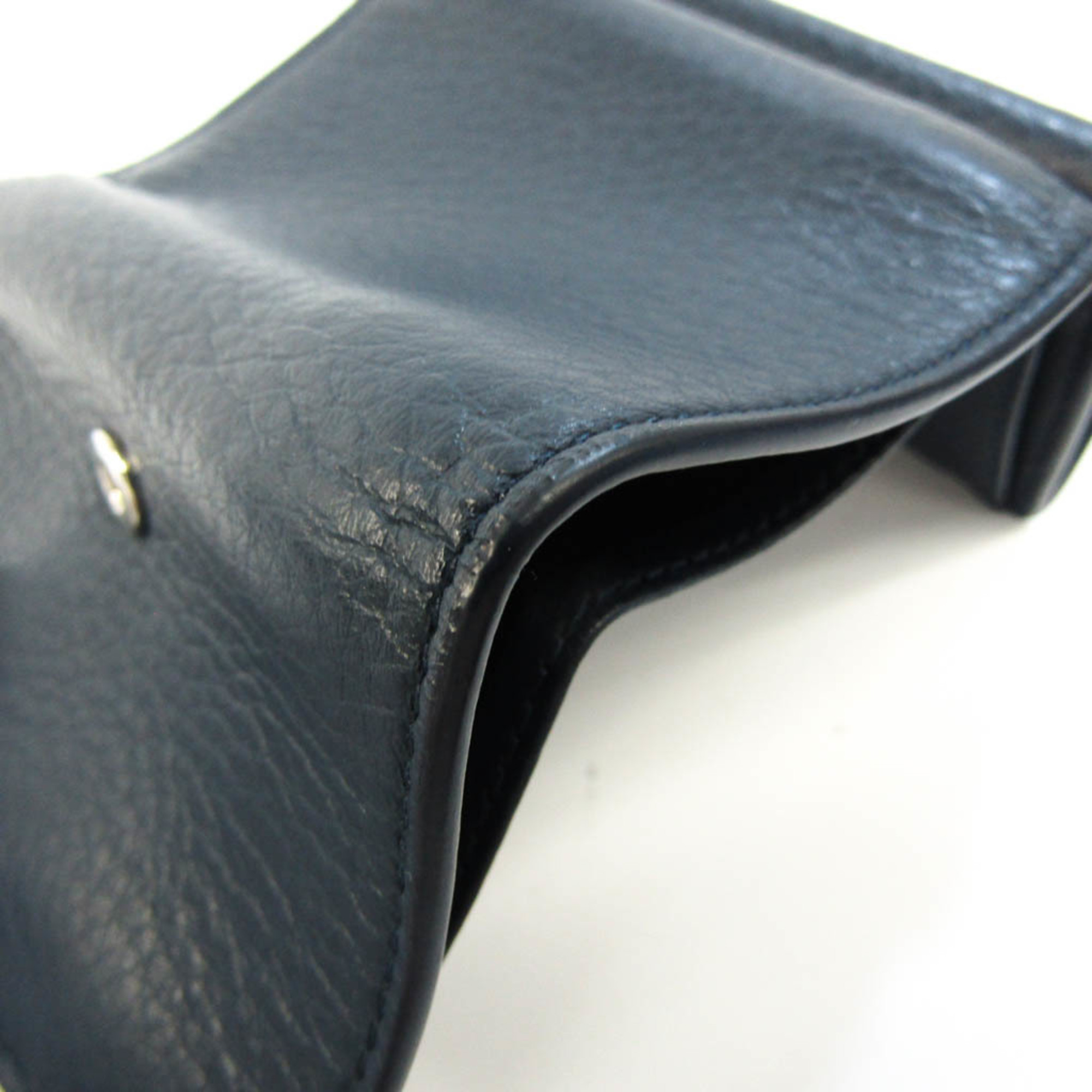 Balenciaga Paper Mini Wallet 391446 Women's Leather Wallet (tri-fold) Navy