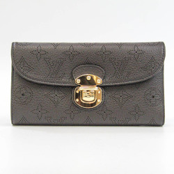 Louis Vuitton Mahina Portofeuil Amelia M95968 Women's Mahina Leather Long Wallet (tri-fold) Chocolat