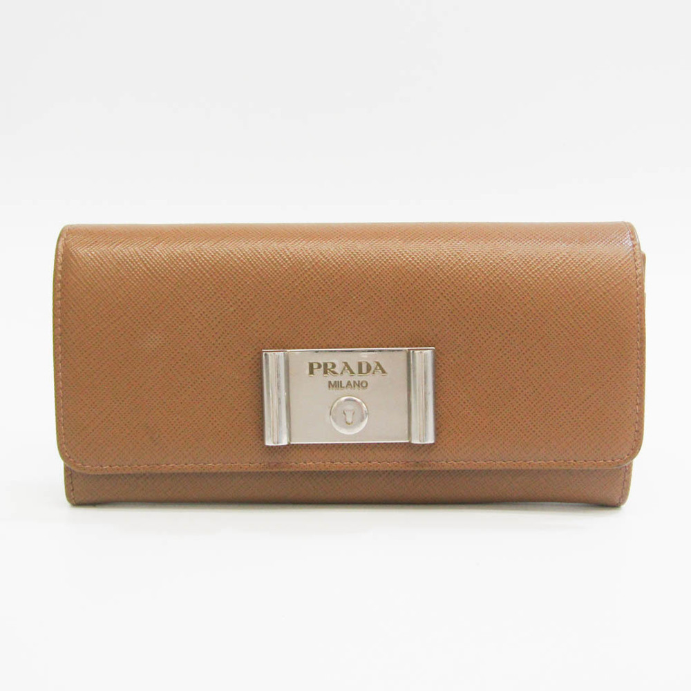 Prada Saffiano Leather Wallet-on-Chain, Brown (Cannella)