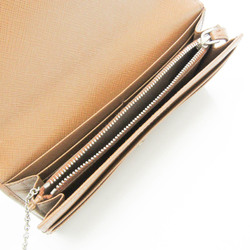 Prada Saffiano Leather Wallet-on-Chain, Brown (Cannella)