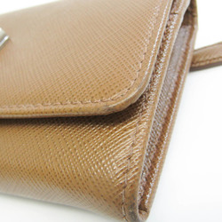 Prada Brown Saffiano Leather Wallet on Chain Light brown ref