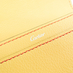Cartier C De Cartier Women,Men Leather Wallet (bi-fold) Yellow