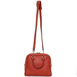Loewe 2way bag Amazona 75 red Anagram 301.30.L03 leather LOEWE handbag shoulder square Boston ladies