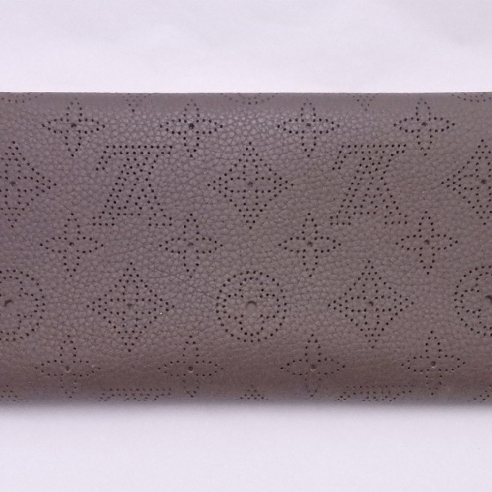 Louis Vuitton Trifold Long Wallet Mahina Portefeuille Amelia Brown