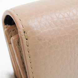 Mulberry SMALL CONTINENTAL FRENCH PURSE RL6535 Women's Leather Wallet (bi-fold) Beige Pink