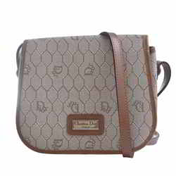 Christian Dior honeycomb plate mini shoulder bag brown beige PVC