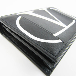Valentino Garavani V Logo Printed Wallet SW2P0P39KZQ Women's Leather Wallet (bi-fold) Black,White