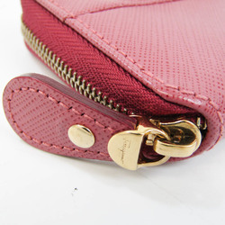 Salvatore Ferragamo Vara Ribbon KM-22 C128 Women's Leather Coin Purse/coin Case Pink