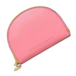 Stella McCartney coin case pink yellow gold 700258 w8857 6601 leather STELLA McCARTNEY purse half moon wallet