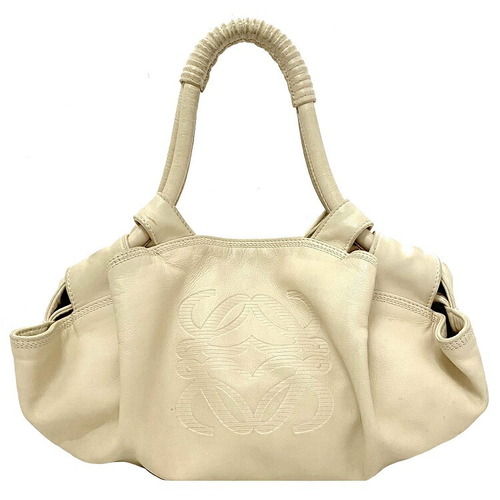 Loewe Handbag Nappa Aire Cream Beige Anagram Leather LOEWE Tote