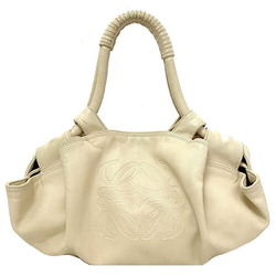 Loewe Handbag Nappa Aire Cream Beige Anagram Leather LOEWE Tote Bag Women's