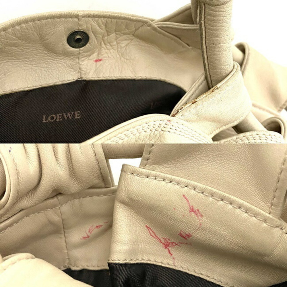 Loewe Handbag Nappa Aire Cream Beige Anagram Leather LOEWE Tote Bag Women's  | eLADY Globazone