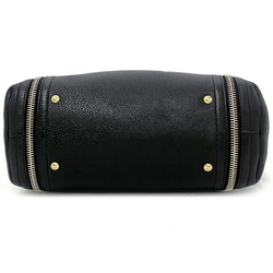 Salvatore Ferragamo Tote Bag Black Gold Gancini EE-21 E084 Leather