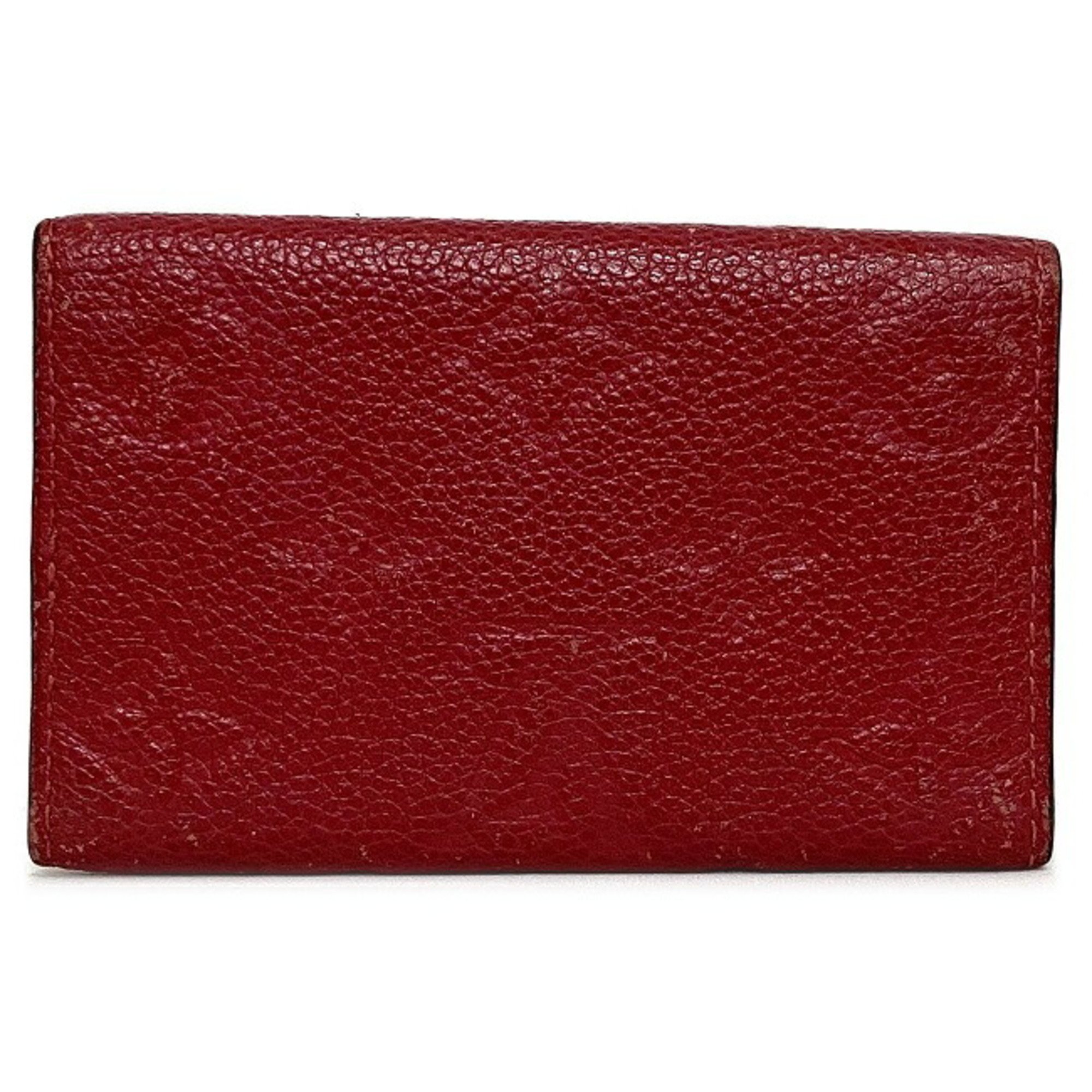 Louis Vuitton 6 consecutive key case multicle red scarlet monogram amplant M63708 leather SP1109 LOUIS VUITTON holder for ladies