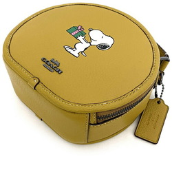 Coach 2way bag canteen yellow flux multi Snoopy CF290 collaboration leather COACH peanut motif handbag shoulder vanity print
