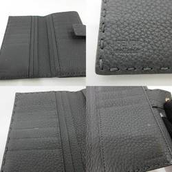 Fendi Wallet Selleria Peekaboo Long Bifold Gray Double Open Women's Leather 8M0308 FENDI