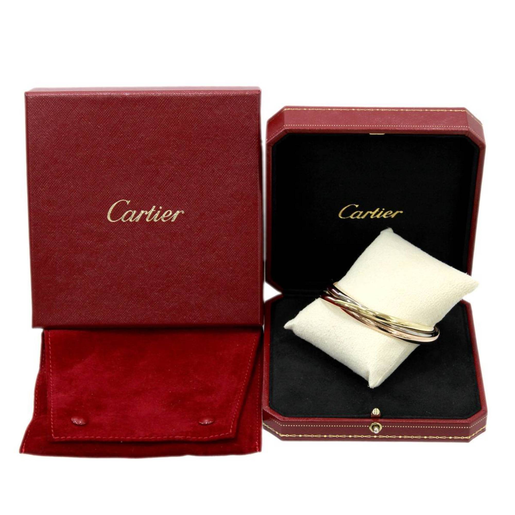 Cartier K18 Trinity Bracelet 3 Color K18YG WG PG Yellow Gold White Pink RT7764 Inner Box Outer Bag Manufacturer Polish Certificate HO