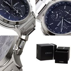 Citizen H800-T019960 AT8080-52E Eco Drive Direct Flight Watch Stainless Steel SS Men's